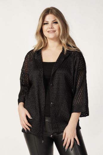 Picture of Nelly 220650006 BLACK Plus Size Women Jacket 