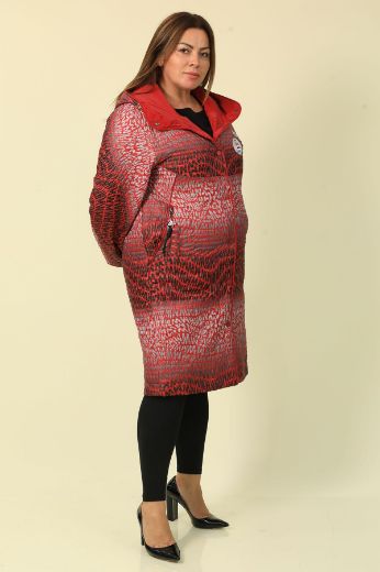 Picture of Aysel 71240xl-56 RED Plus Size Women Coat 