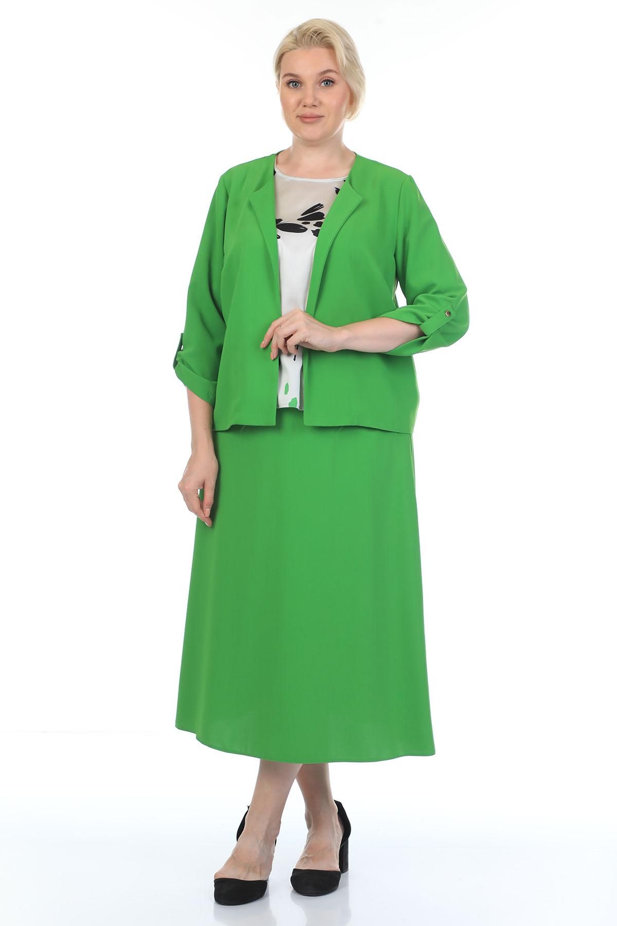 Estee 6017xl GREEN Plus Size Women Suit | Dosso Dossi