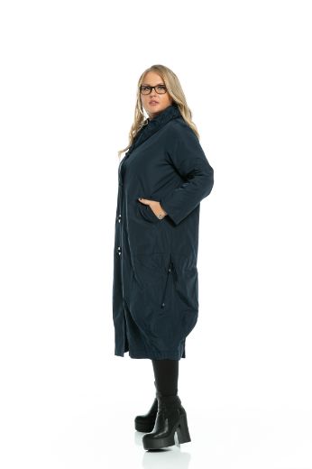 Picture of Aysel 10362-50 NAVY BLUE Plus Size Women Coat 