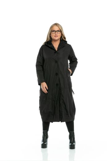Picture of Aysel 10362-44 BLACK Plus Size Women Coat 