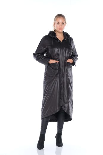 Picture of Aysel 10376-44 BLACK Plus Size Women Coat 