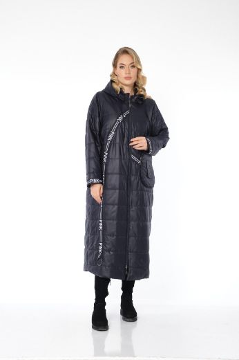 Picture of Aysel 10377-56 NAVY BLUE Plus Size Women Coat 