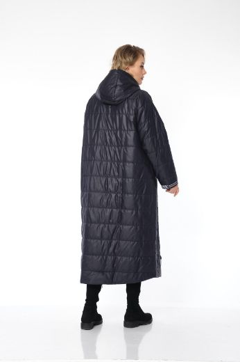 Picture of Aysel 10377-56 NAVY BLUE Plus Size Women Coat 