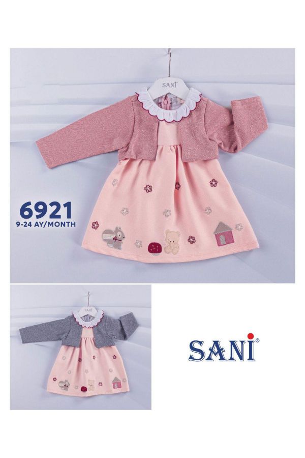 Sani Kids 6921 GRI Kız Çocuk Elbise resmi