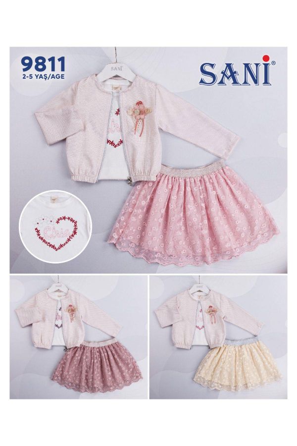 Sani Kids 9811 SARI Kız Çocuk Takım resmi