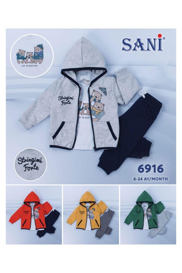 Sani Kids 6916 GRI Erkek Çocuk Takım resmi