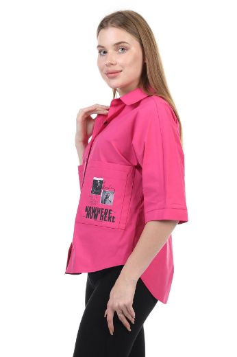 Aras 8442 PEMBE Kadın Gömlek resmi