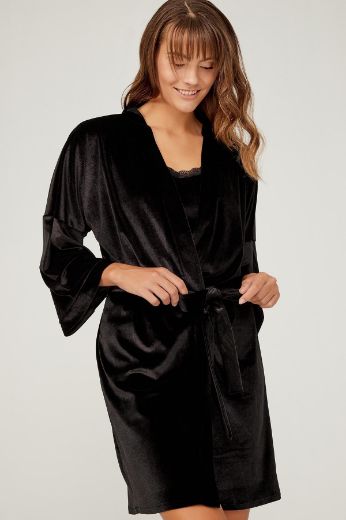 Picture of Cottonhill CH15091708SY BLACK Womens Robes