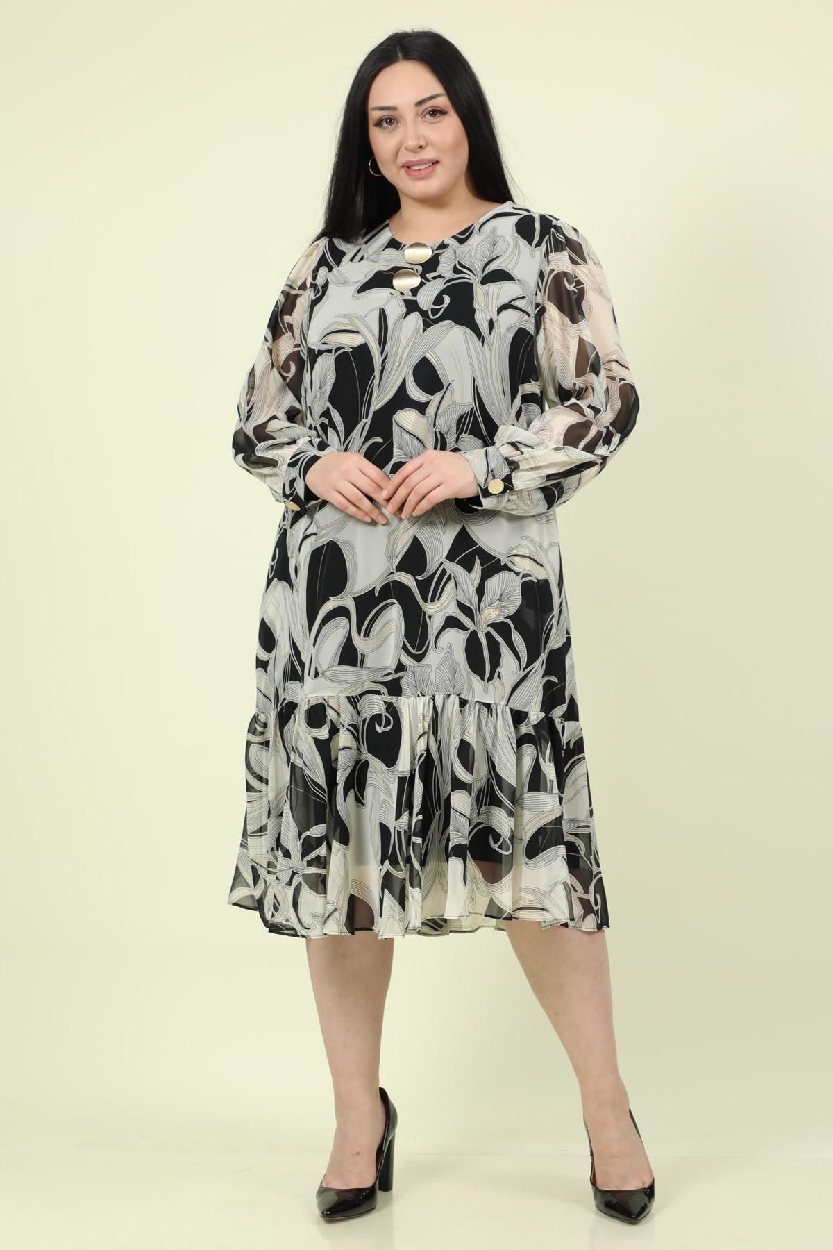 Exxpose Line 6030 Bxl BLACK Plus Size Women Dress Dosso Dossi