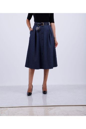Picture of My Twins 3007 NAVY BLUE Women Skirt