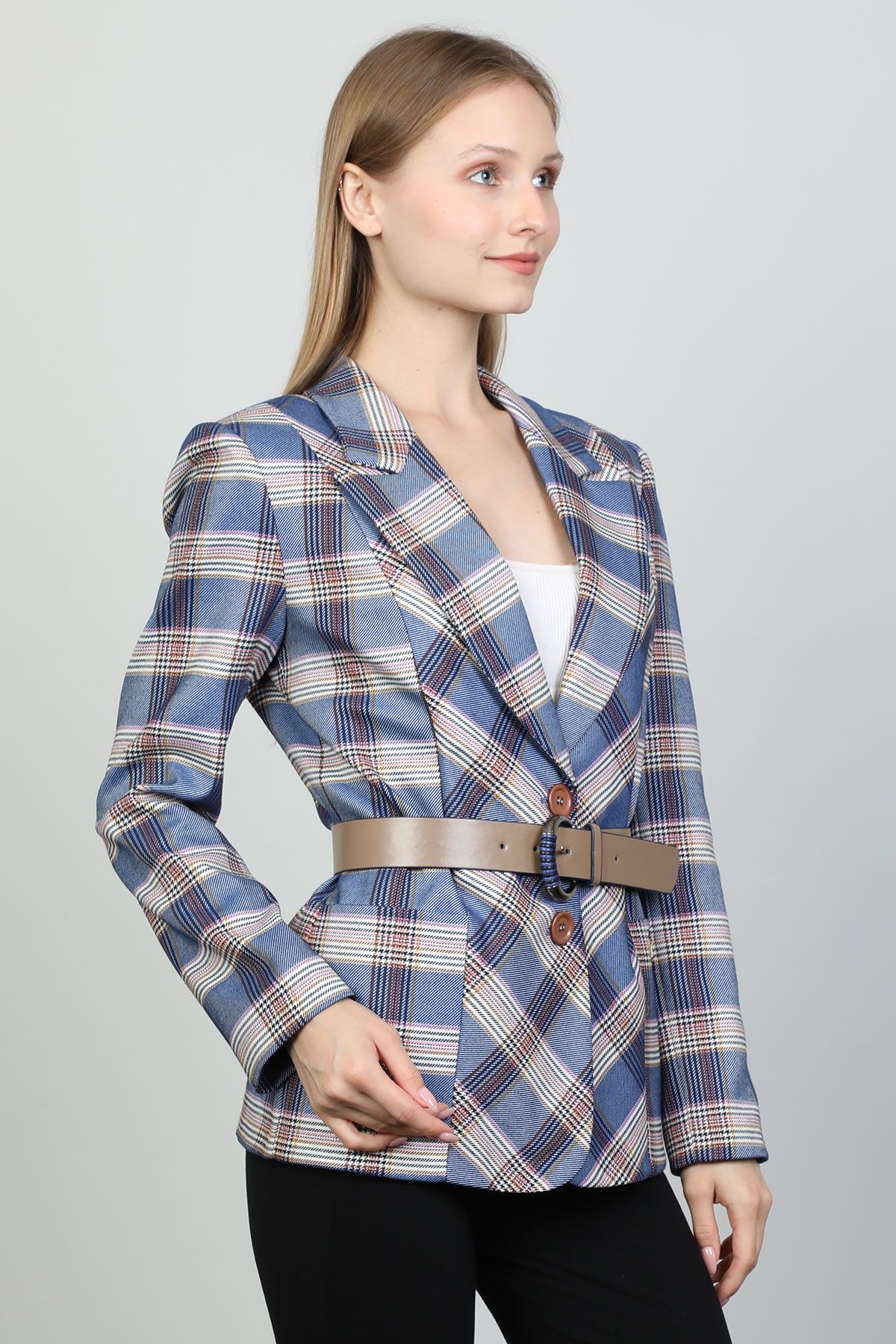 Pizara Line 7475 BLUE Women Jacket | Dosso Dossi