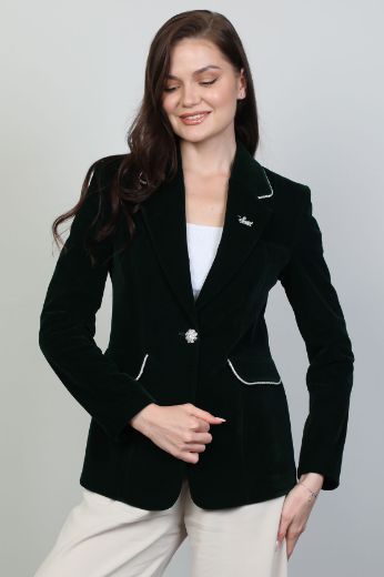 Dark green ladies jacket cheap