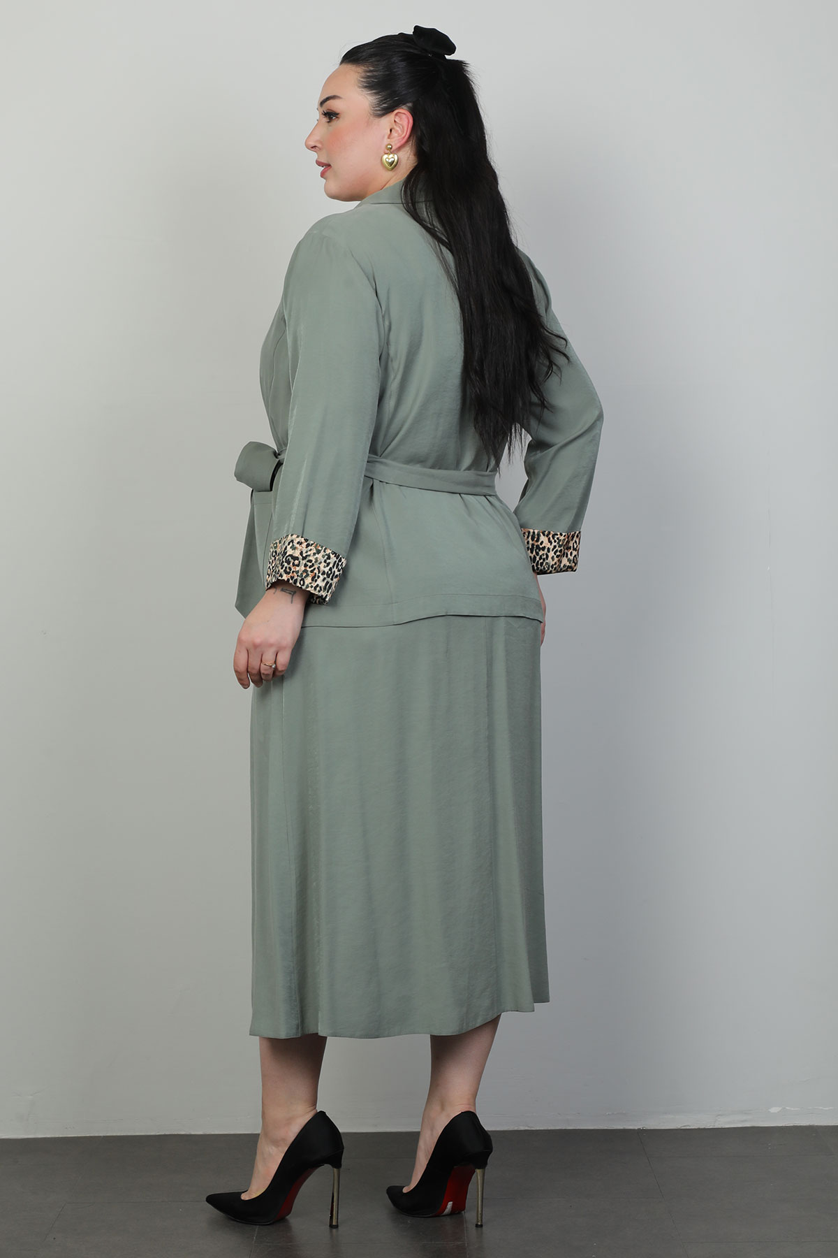 Plus size khaki skirt jumpsuit discount